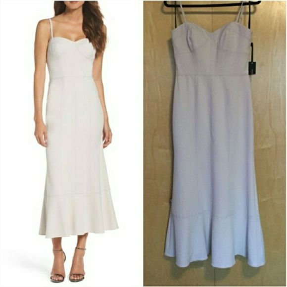 Vera Wang Sans Women's Seamed Midi Formal Dress - Picture 2 of 7